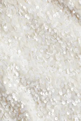 Robe à sequins avec nœud - Blanc — photo 3