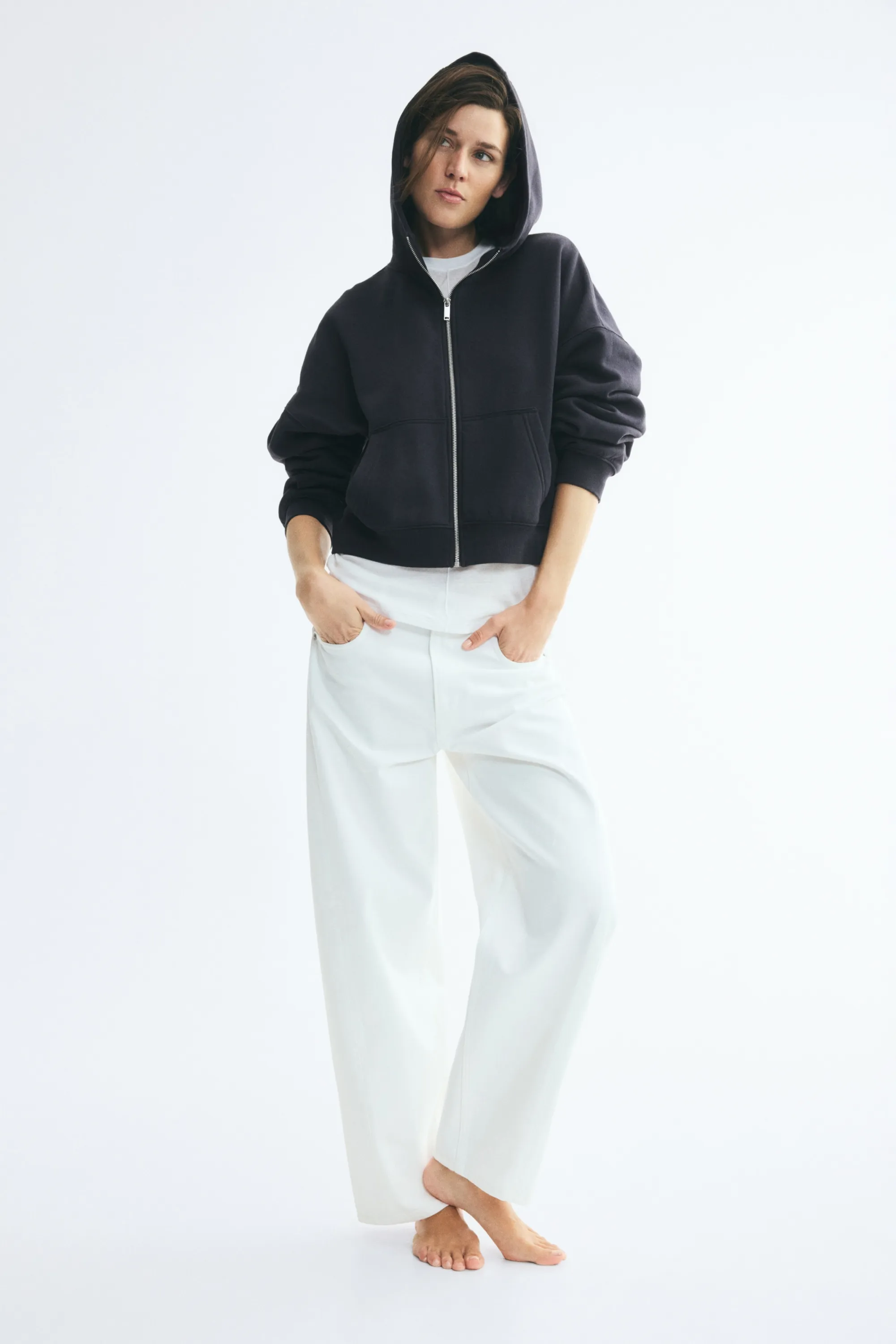 Veste à capuche zippée - Bleu marine