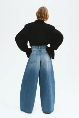 Barrel Leg Regular Jeans - Bleu denim clair — photo 4