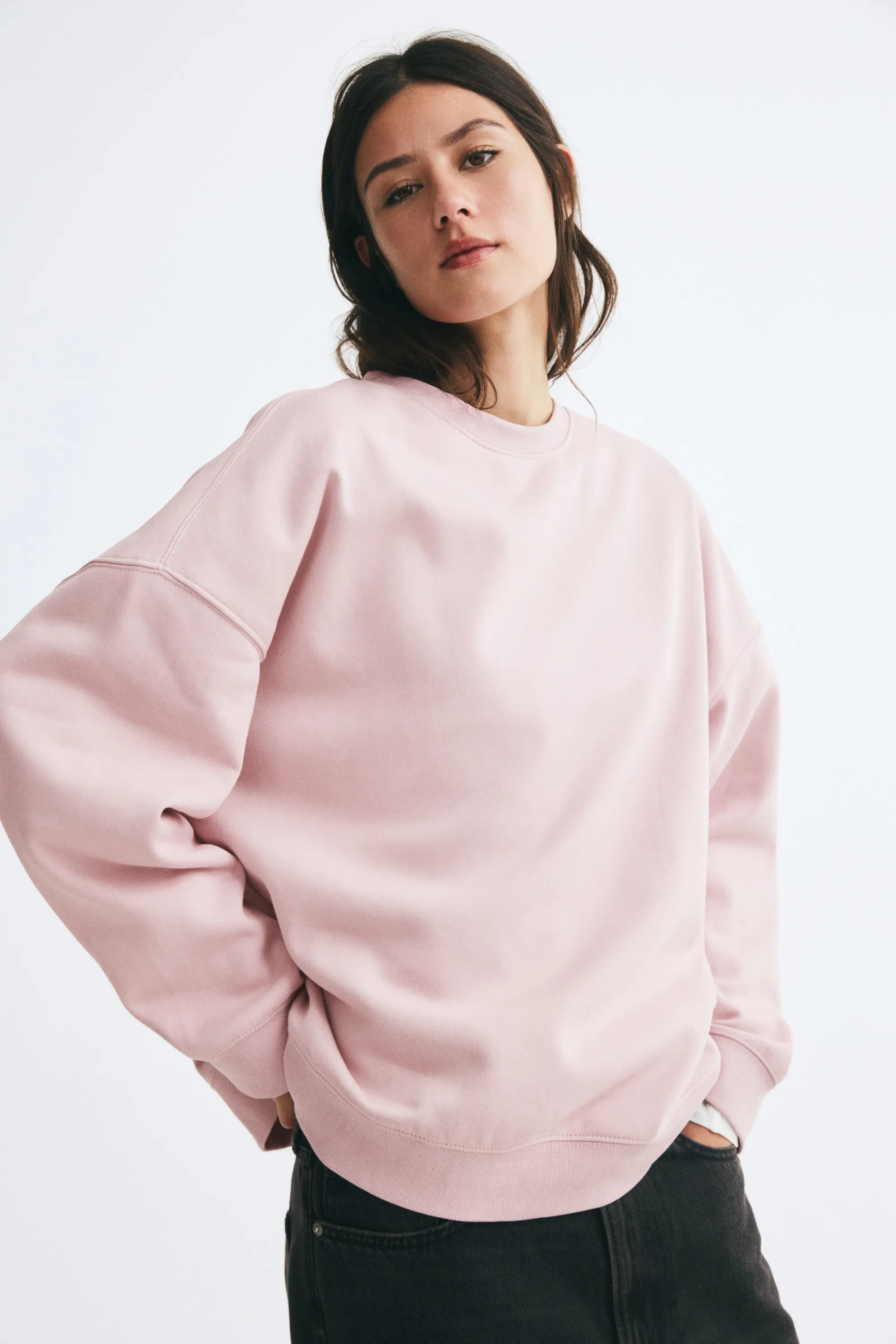 Sweat oversize - Rose ancien clair