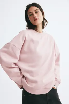 Sweat oversize - Rose ancien clair — photo 1