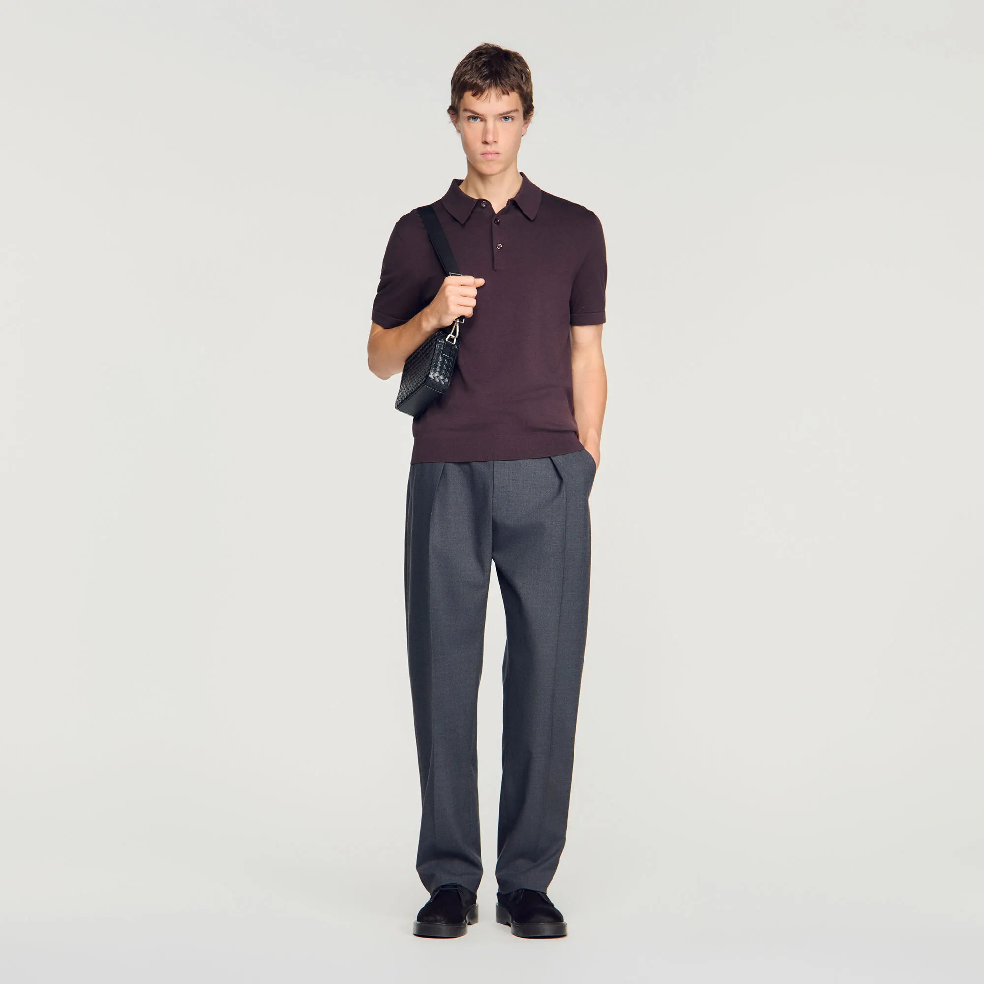 Polo en coton et soie
