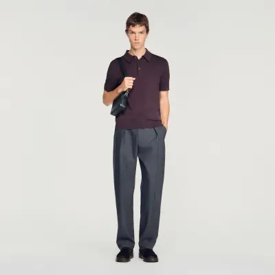 Polo en coton et soie