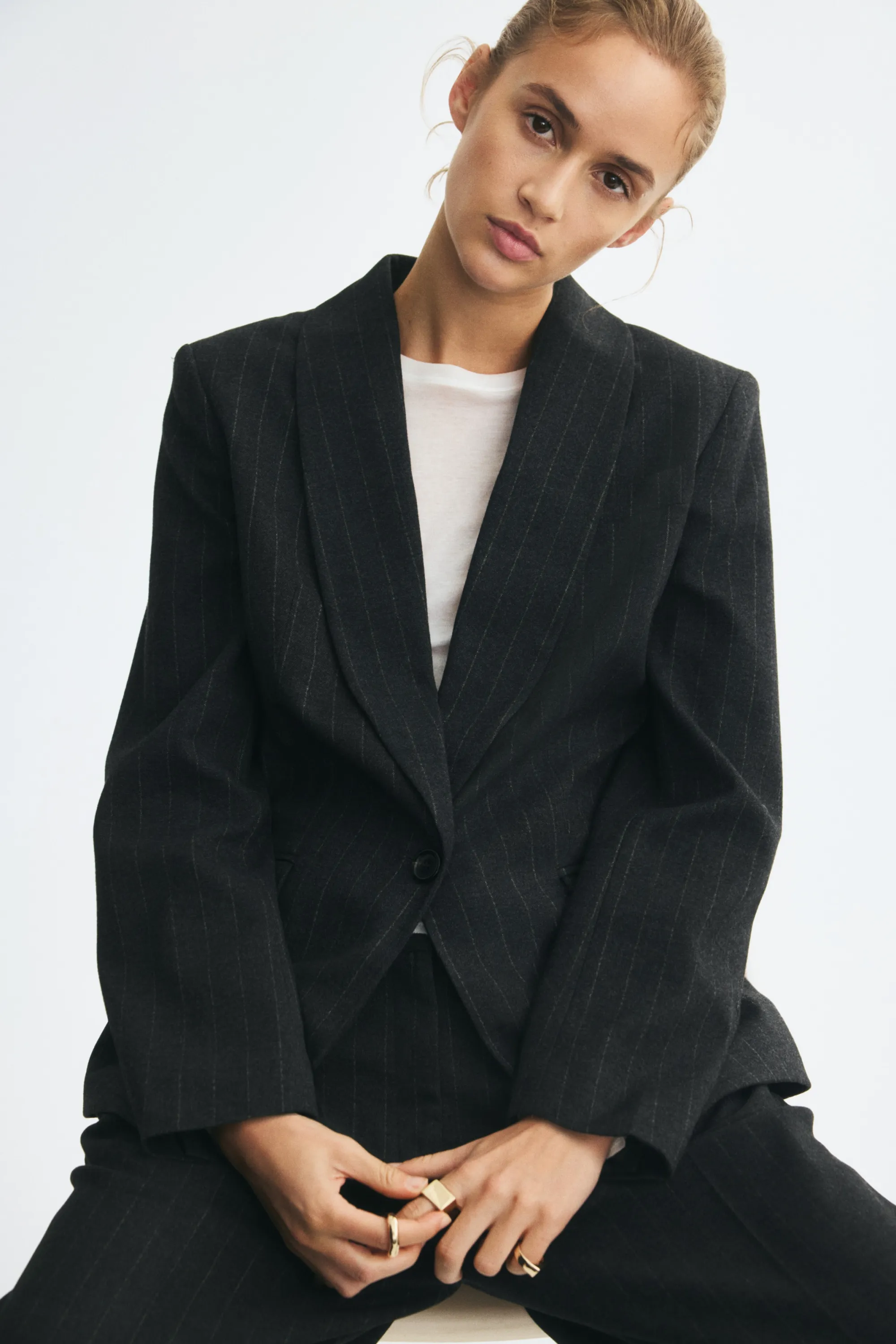 Blazer droit - Gris foncé/rayures tennis