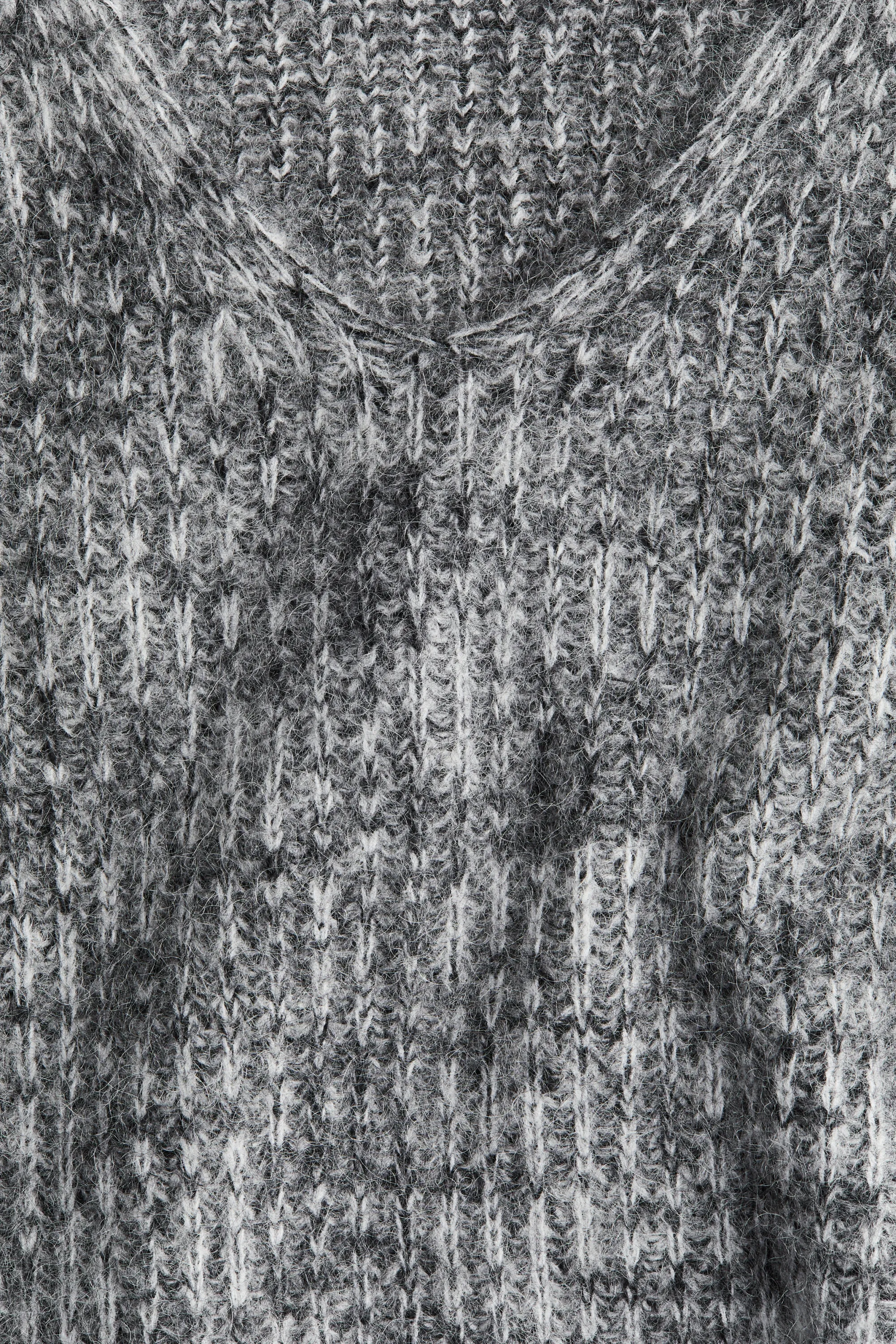 Pull en mohair mélangé - Gris foncé chiné