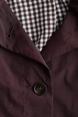 Veste oversize avec base à effet boule - Marron foncé — photo 5