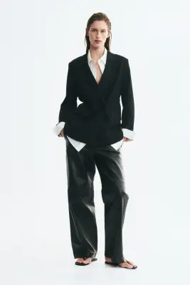 Blazer à fermeture croisée - Noir — photo 2