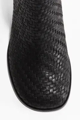Bottines tressées - Noir — photo 2