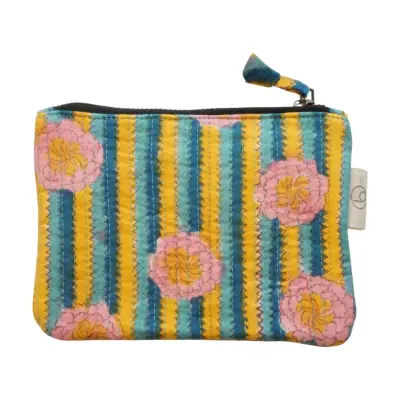 Pochette Fleurs Rayures — photo 1