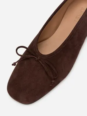 Ballerines en cuir - Marron — photo 5