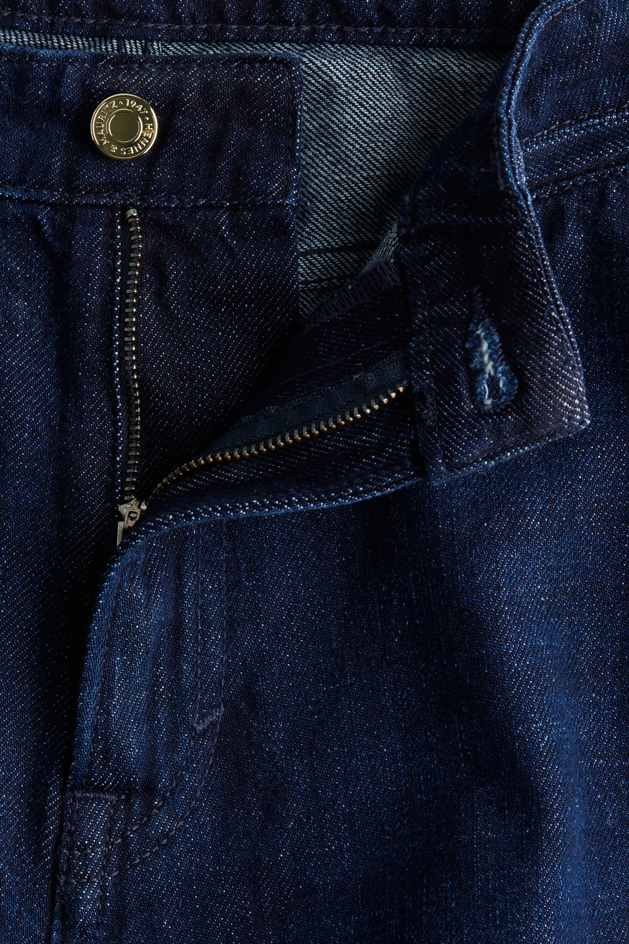 Straight High Jeans - Bleu denim foncé