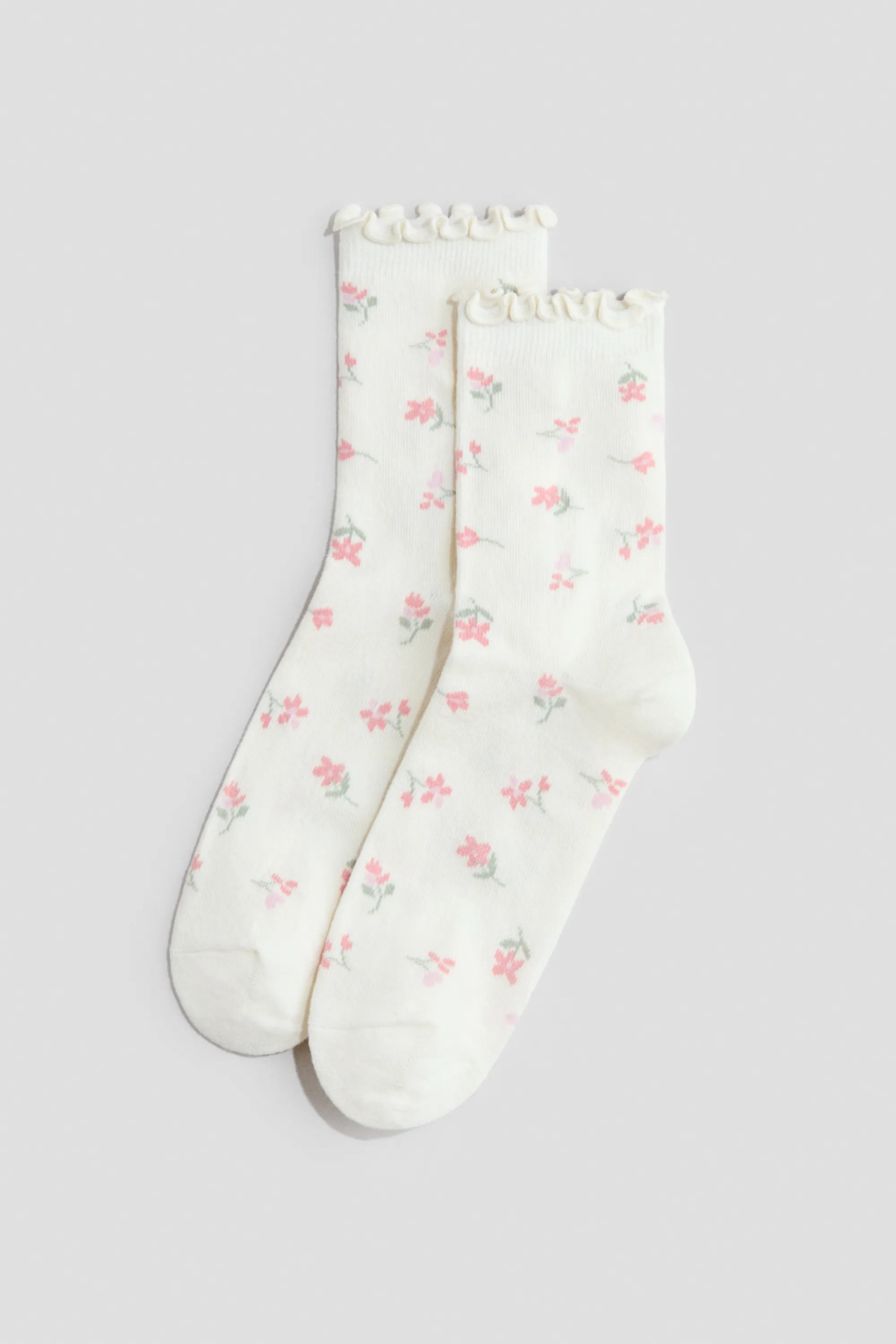 Lot de 7 paires de chaussettes - Rose/fleuri