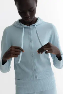 Gilet à capuche - Bleu clair — photo 2