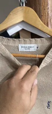Pull homme beige Yves Saint Laurent — photo 3