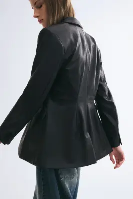Blazer à fermeture droite - Noir — photo 2