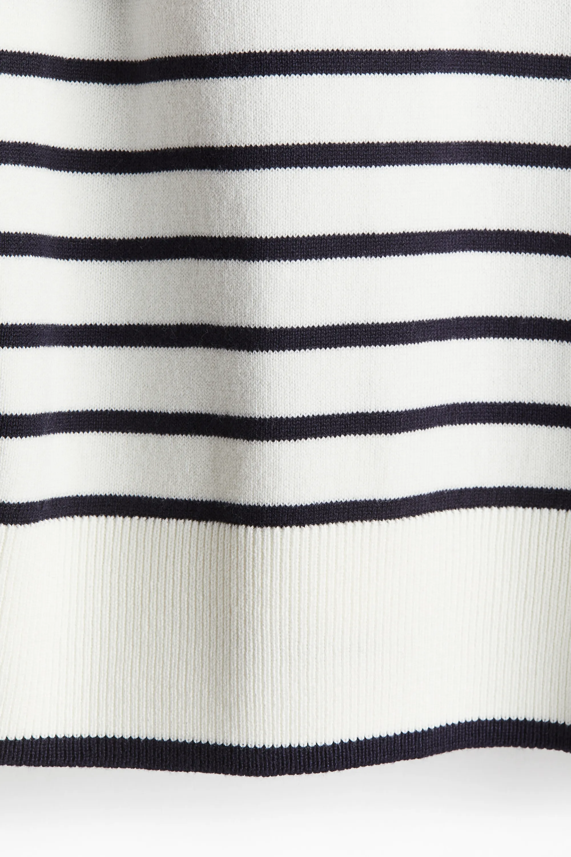 Pull en maille fine - Crème/rayé