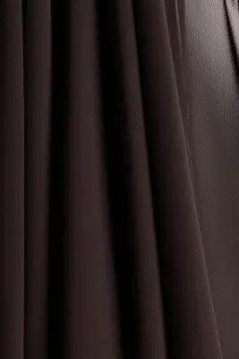 Robe trapèze en mousseline avec dos nu - Marron foncé — photo 5