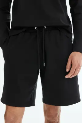 Short Regular Fit en molleton - Noir — photo 2
