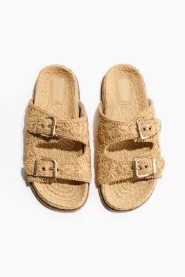 Sandales façon espadrilles - Beige — photo 1
