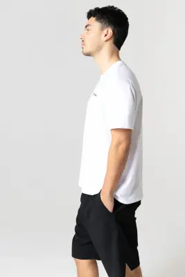 T-shirt Blanc Col Rond Manches Courtes en Coton Organique / Coton Recyclé — photo 2
