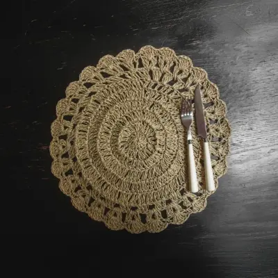 2 Sets de Table Raphia Crème — photo 2
