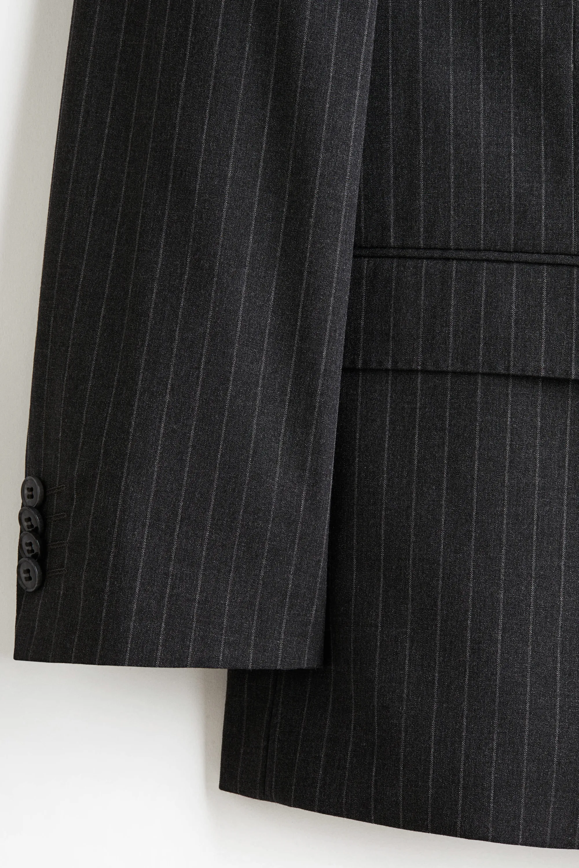 Veste Relaxed Fit à fermeture croisée - Gris foncé/rayures tennis