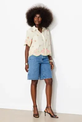 Chemise brodée Femme — photo 3