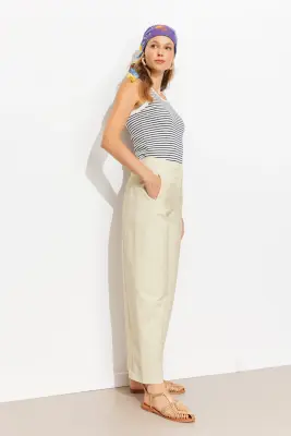 Pantalon barrel chic Femme — photo 3