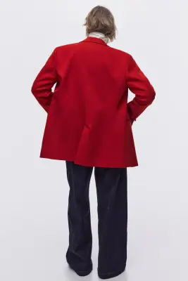 Blazer à fermeture droite - Rouge — photo 4