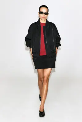 T-SHIRT EN JERSEY CRÊPE - ROUGE — photo 3