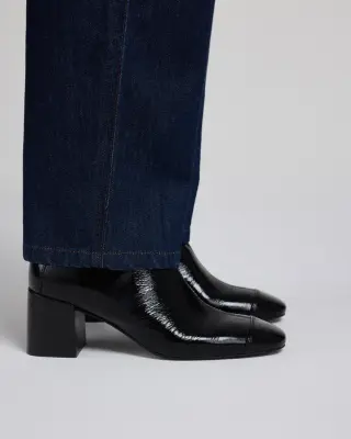 Bottines Clyde vernis froissé noir — photo 1