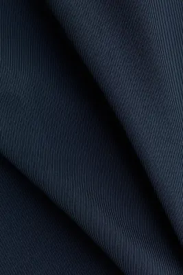 Chemise à manches longues en satin - Bleu foncé — photo 4