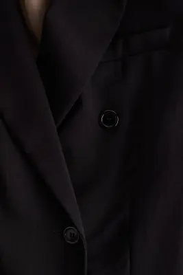 Blazer à fermeture croisée - Noir — photo 4