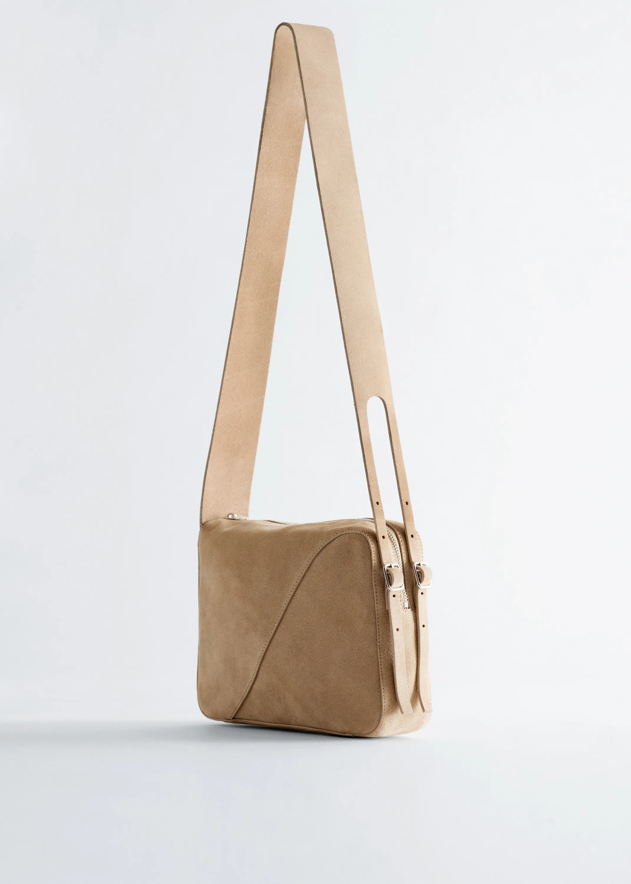 Sac porté épaule en cuir - Beige