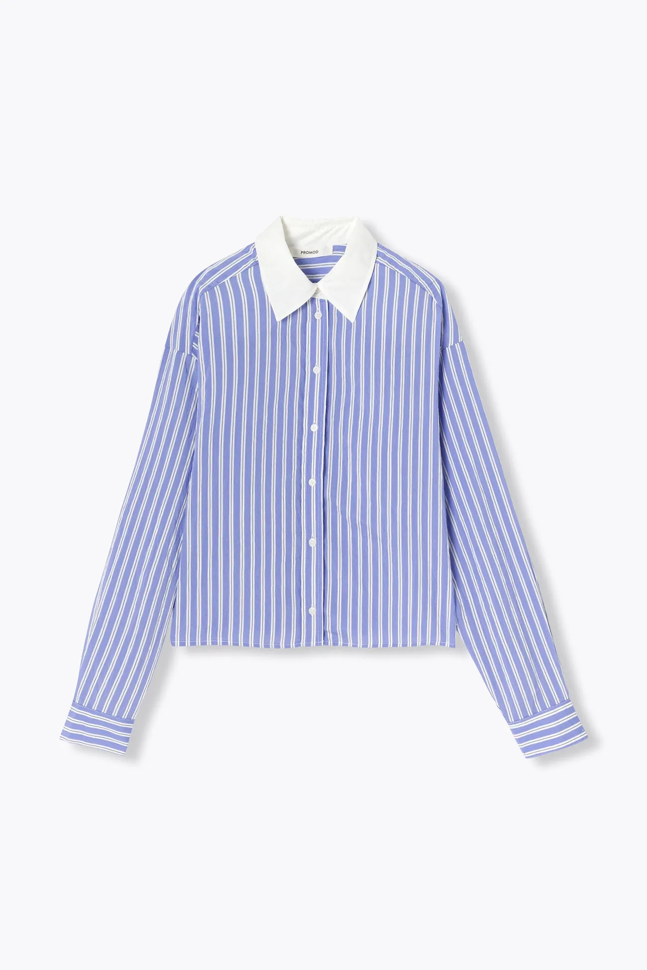 Chemise cropped rayée Femme