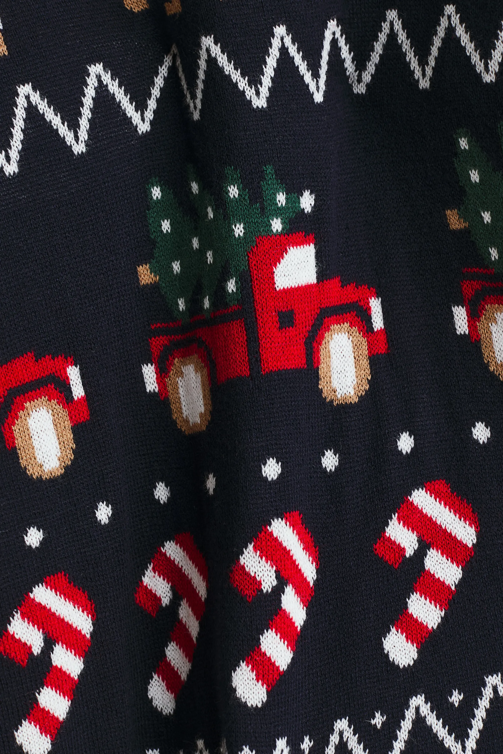 Pull en maille jacquard - Bleu marine/Noël