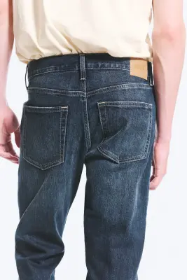 Jean droit ajusté taille mi-haute Orion - Bleu profond - Bleu foncé — photo 4
