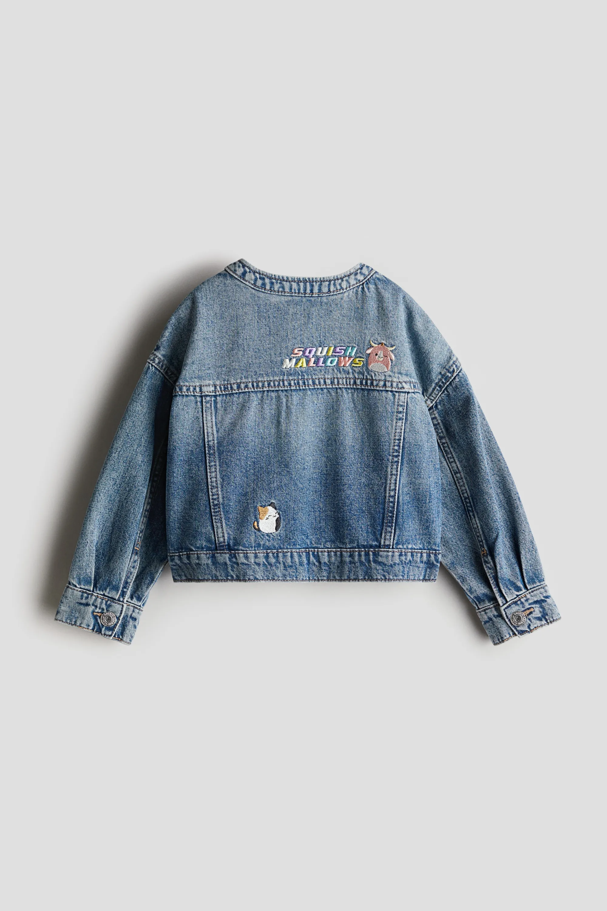 Veste en denim avec motifs brodés - Bleu denim/Squishmallows