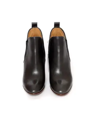 Bottines à talon PIPER low boots en cuir noir Px boutique 640€ Taille 36,5 — photo 3