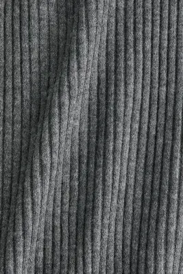 Pantalon large en maille côtelée - Gris chiné — photo 5