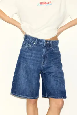 Short Bermuda en denim - Bleu denim — photo 1
