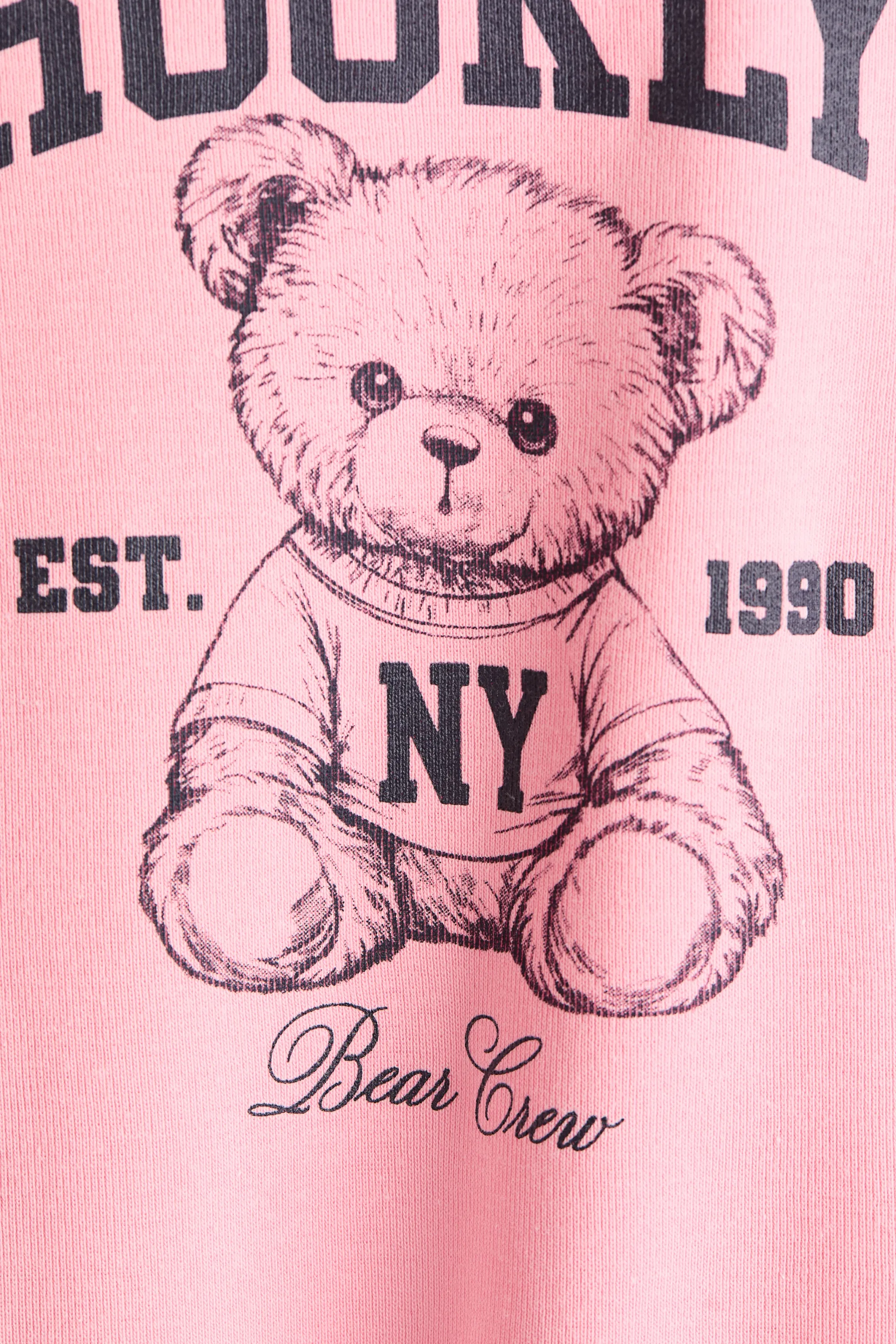 T-shirt imprimé avec manches longues - Rose/Brooklyn