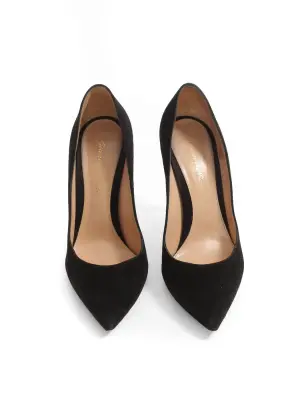 Escarpins 105 en suède noir talon stiletto bout pointu Px boutique 590€ Taille 38 — photo 3