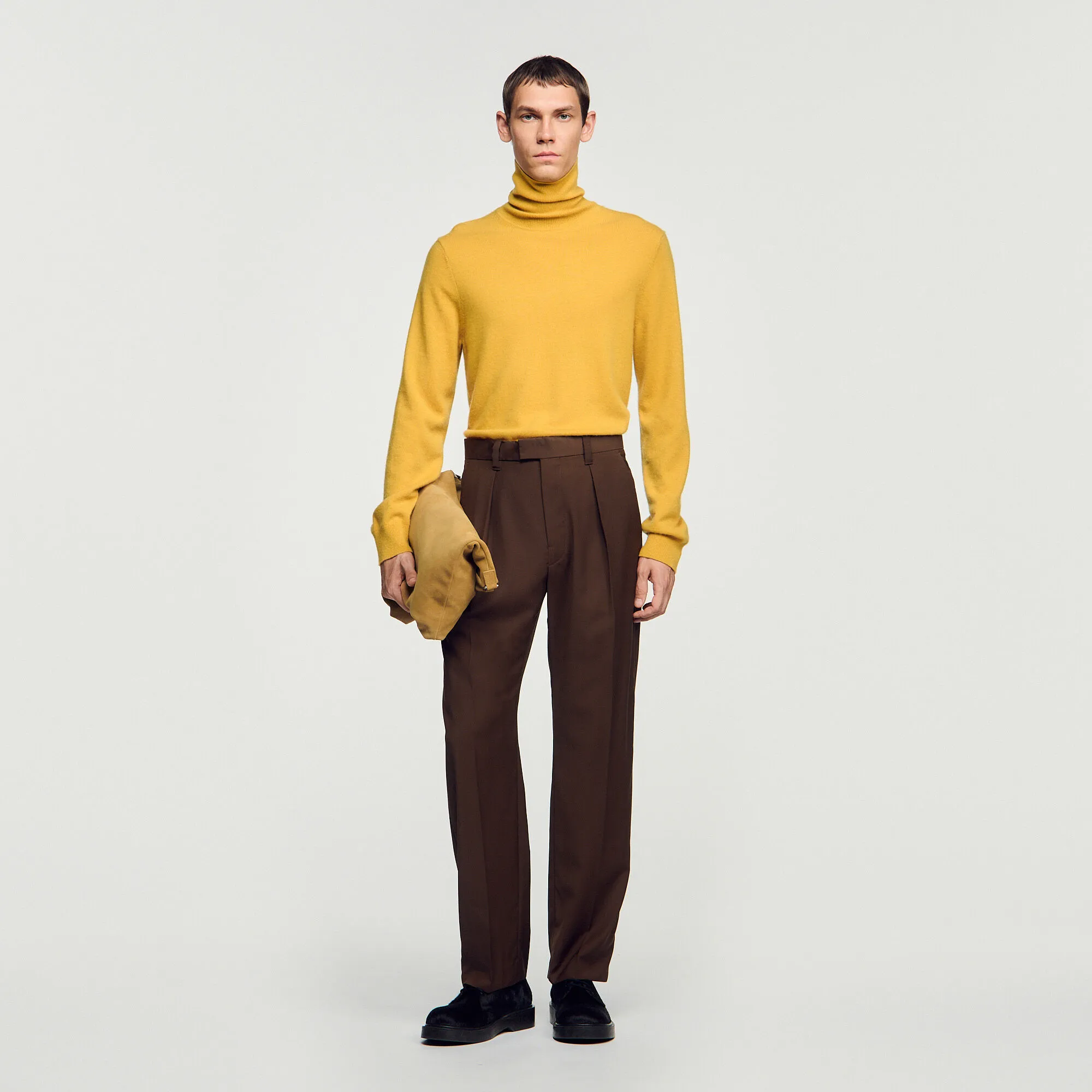 Pantalon large en laine