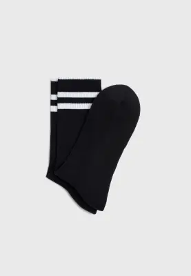 Les chaussettes côtelées - Noir — photo 2