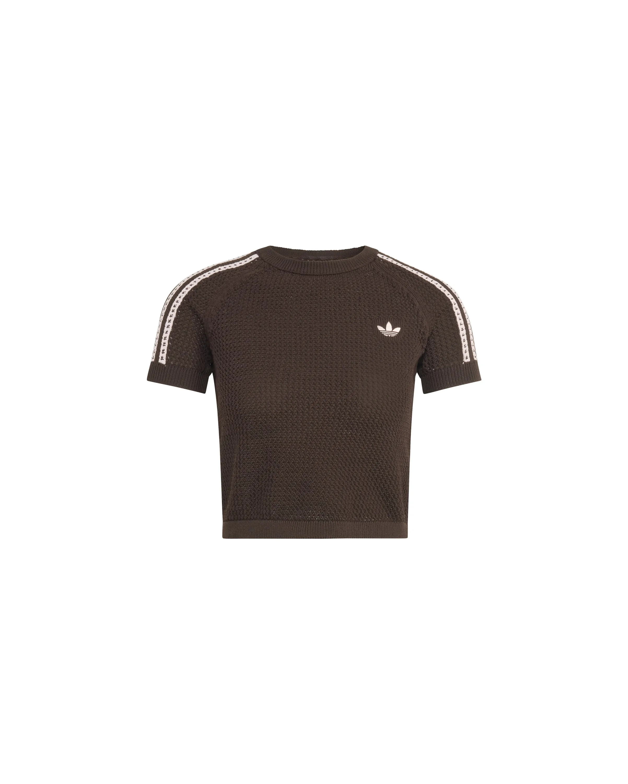 Knitted Crochet Cali Tee Brown