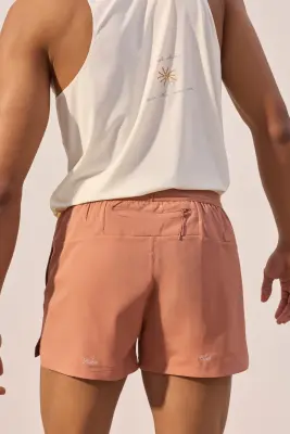 Short de running DryMove™ - Rouge rouille/soleil — photo 2
