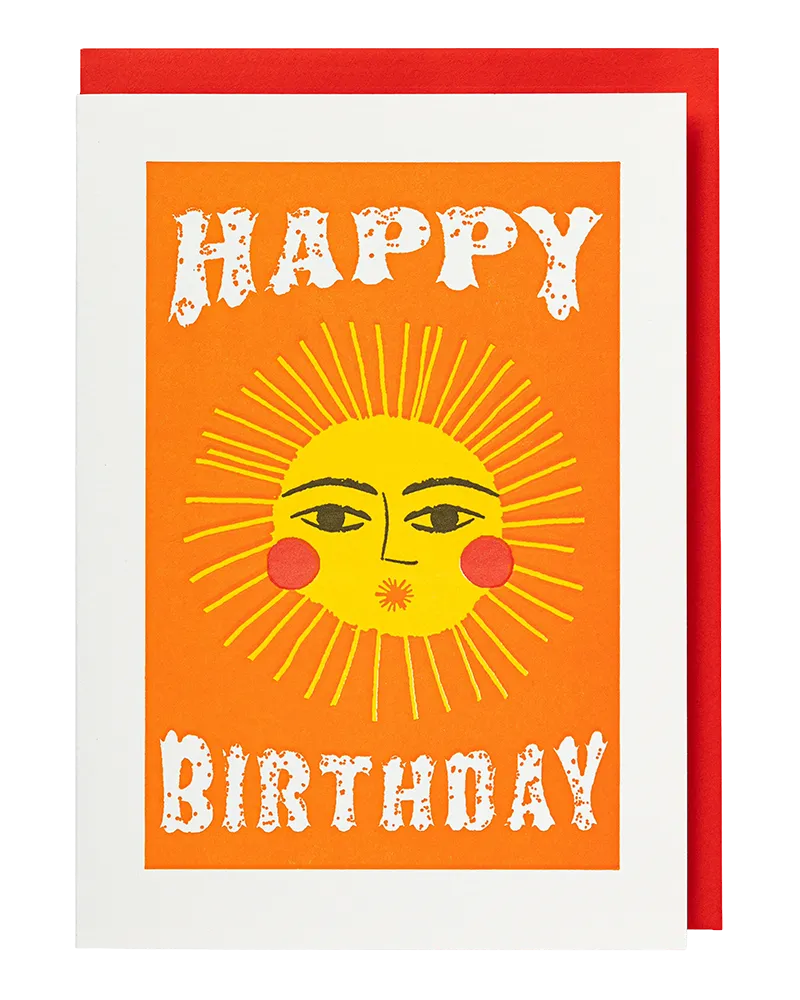 Carte anniversaire Happy Birthday Sun – Archivist Gallery
