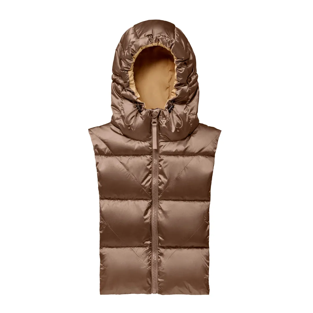 Capuche doudoune amovible bronze et latte – Fudoon
