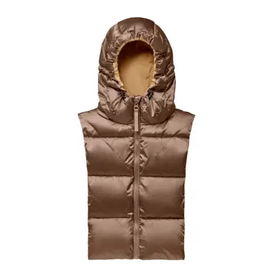 Capuche doudoune amovible bronze et latte – Fudoon